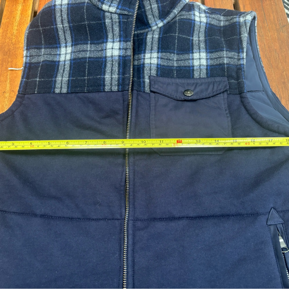 Banana Republic Navy Plaid Vest